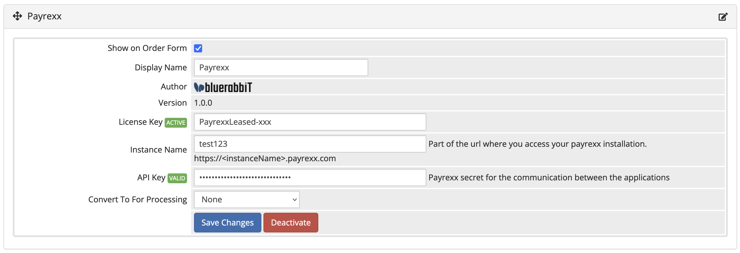 Gateway configuration